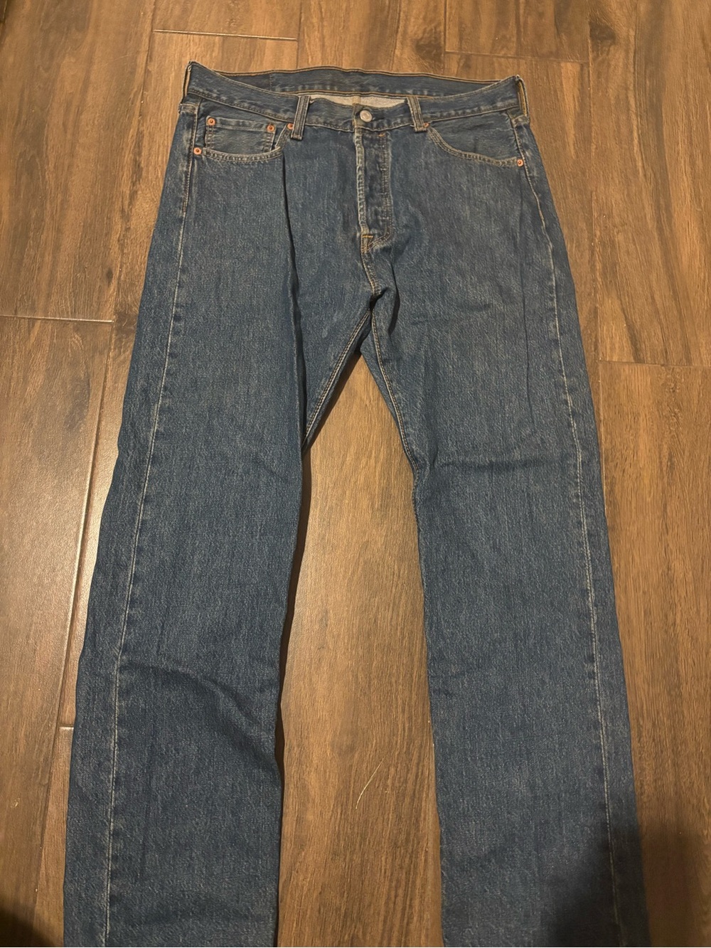 Classic Men's Blue Denim Jeans - Straight Fit 501